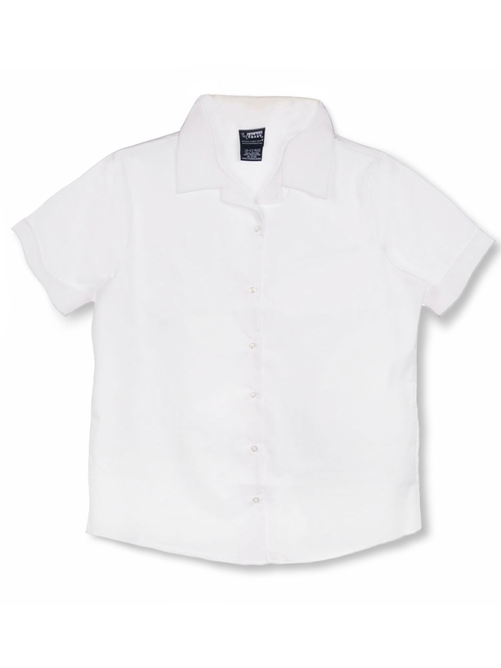 French Toast School Uniform S/S Notched Collar Blouse (Sizes 16C - 20C) - white, 18.5