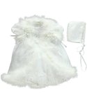 Pretty Me Faux Fur Trim 3-Piece Christening Outfit (Sizes 3M – 6M) - CookiesKids.com