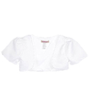 The Communion Collection “Pearly Trim” Satin Bolero (Sizes 6 – 18) - CookiesKids.com