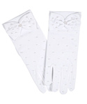 The Communion Collection “Pearly Bow” Gloves (Size 7-10) - CookiesKids.com