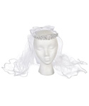 American Exchange “Pearly Bubbles” Communion Tiara with Veil - CookiesKids.com