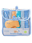 Luvable Friends 12 Washcloth Set with Goldfish Toy - CookiesKids.com