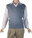 Blueberry Knitting Unisex V-Neck Sweater Vest (Sizes 4 – 7) - CookiesKids.com