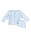 Baby Dove Boys Cable Knit Cardigan & Beanie Set (Sizes 3M – 9M) - CookiesKids.com