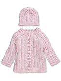 Baby Dove Girls Cable Knit Cardigan & Beanie Set (Sizes 3M – 9M) - CookiesKids.com