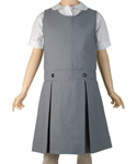 Bib Front Jumper With Kick Pleats (Sizes 2-6X) - CookiesKids.com