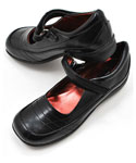 Black Velcro Strap Mary Janes by Silhouettes HQ (Sizes 11-4) - CookiesKids.com