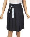 Skirt with Striped Self Belt (Sizes 7-20) - CookiesKids.com