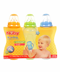 Nuby 3-Pack Non-Drip Standard Neck Bottles (10 oz.) - CookiesKids.com