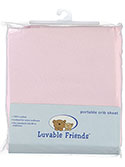 Luvable Friends “Solid” Portable Crib Sheet (24” x 38”) - CookiesKids.com