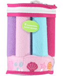 Luvable Friends “Seashells” 8-Pack Washcloths with Bonus Sponge - CookiesKids.com