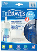 Dr. Brown’s Natural Flow Bottle 3-Pack (4 oz.) - CookiesKids.com