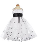 Kids World “Alessandra” Dress with Wrap (Sizes 4 – 6) - CookiesKids.com