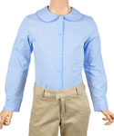 French Toast L/S Blouse with Picot Edging (Sizes 7 – 20) - CookiesKids.com