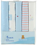 Big Oshi “Pups” 5-Pack Receiving Blankets - CookiesKids.com