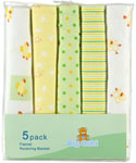 Big Oshi “Quack” 5-Pack Receiving Blankets - CookiesKids.com