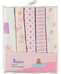 Big Oshi “Bunny” 5-Pack Receiving Blankets - CookiesKids.com