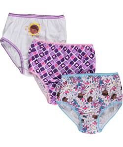 Doc McStuffins Little Girls’ Toddler “Doc Medley” 3-Pack Panties (Sizes 2T – 4T) - CookiesKids.com