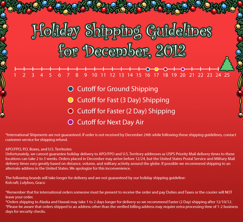 Holiday Shopping Guidelines