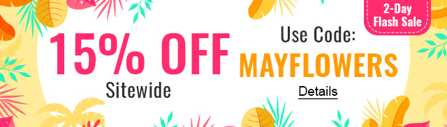 Mega May Savings! 15% Off Sitewide. Use code: MAYFLOWERS. Expires 5/13/2022, 11:59 PM PST.