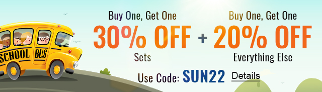 Sunny Savings. But One, Get One 30%-off Sets and 20%-off Everything Else. Use code: SUN22. Expires 8/18/2022, 11:59 PM PST.
