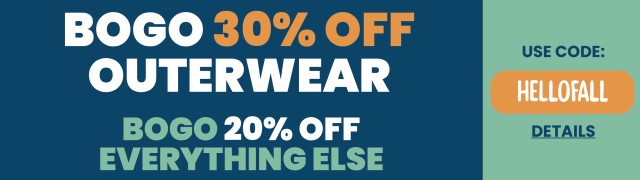 BOGO 30% OFF OUTERWEAR! BOGO 20% OFF EVERYTHING ELSE! Use code: HELLOFALL. Expires 9/25/2023, 11:59 PM PST.