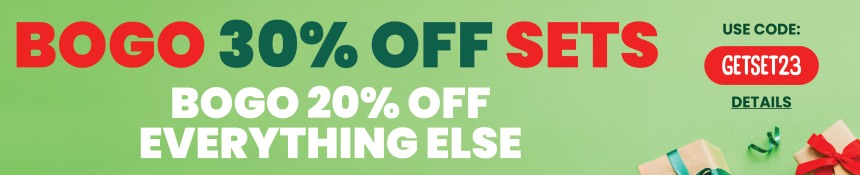 BOGO 30% OFF SWTS! BOGO 20% OFF EVERYTHING ELSE! Use code: GETSET23. Expires 12/12/2023, 11:59 PM PST.