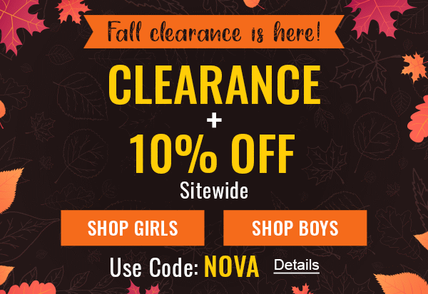 Fall clearance is here! CLEARANCE + 10% off sitewide. Use code: NOVA. Expires 9/30/2022, 11:59 PM PST.