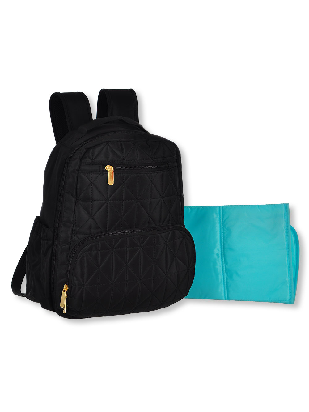 black quilted changing bag