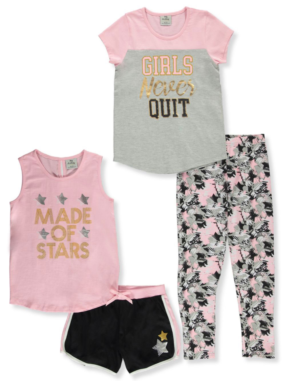 Girls' 4-Piece Outfit Set