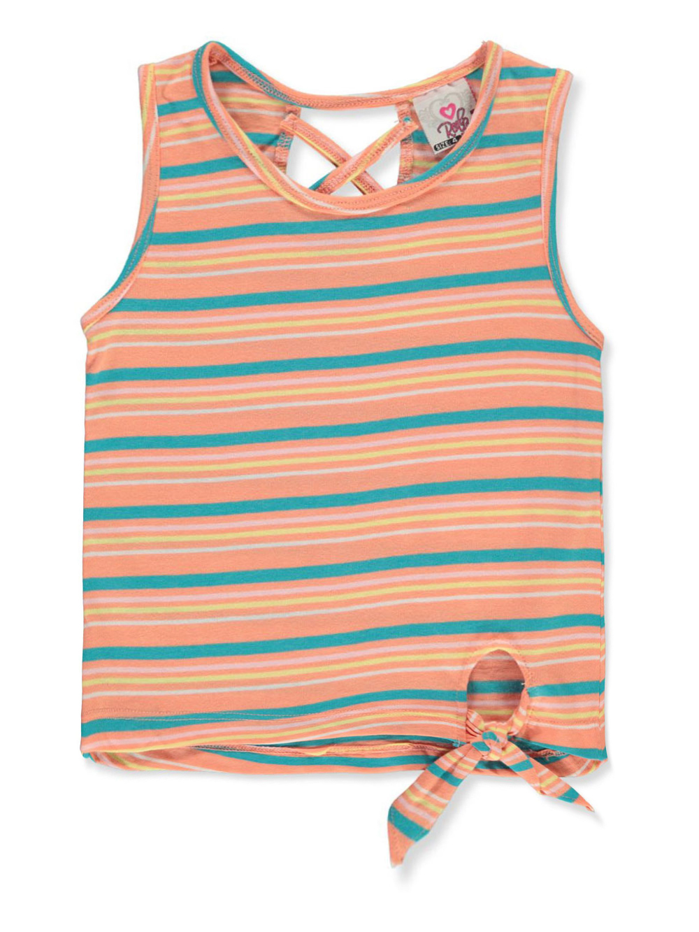 Girls Turquoise and Multicolor Tank Tops