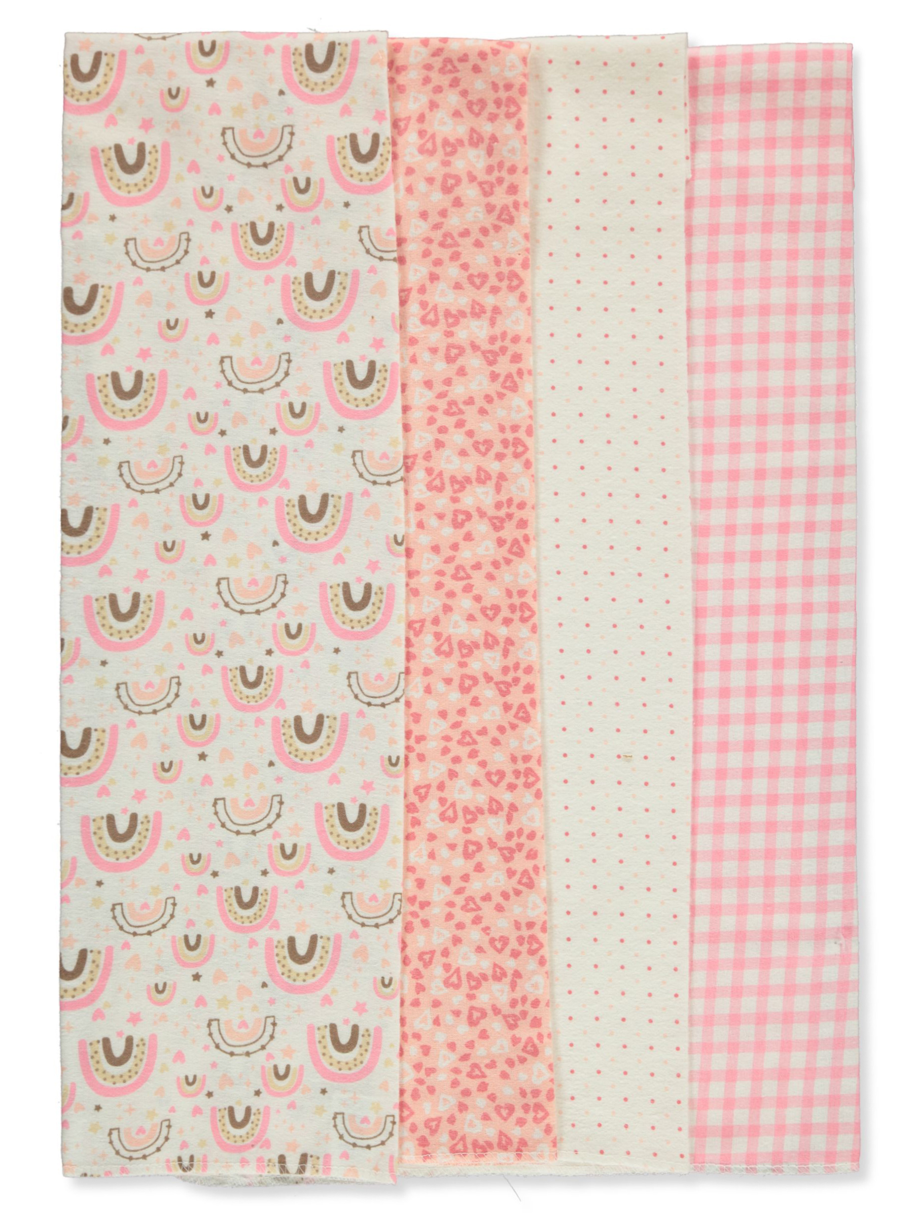 Duck Duck Goose Baby Girls' 4-Pack Receiving Blankets, image size:1800x2400
