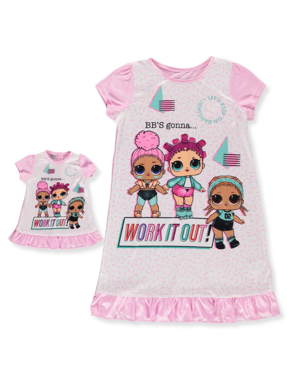 Girls Pink and Multicolor Girls Fashion