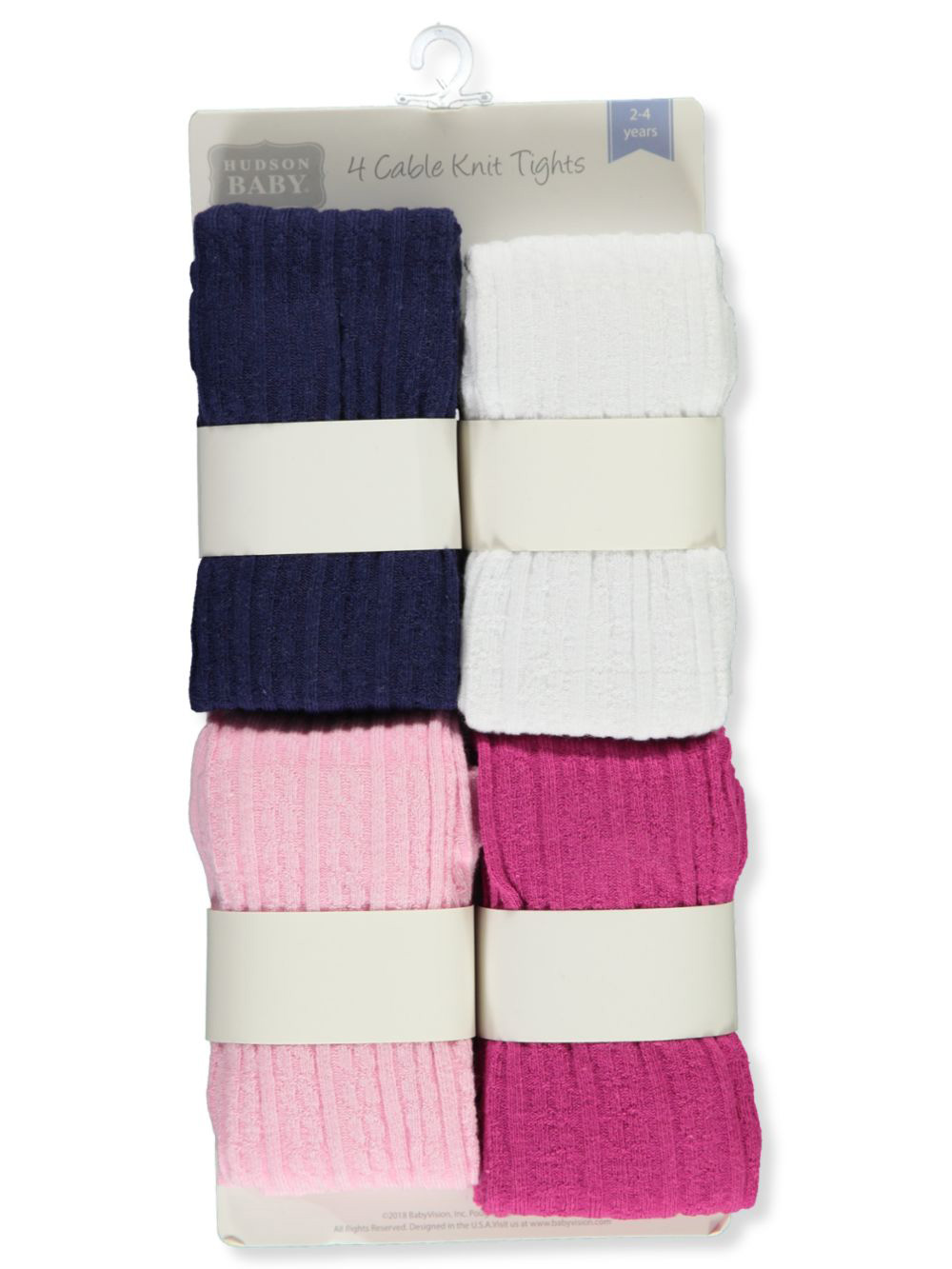 Baby Girls' 4-Pack Cable-Knit Tights