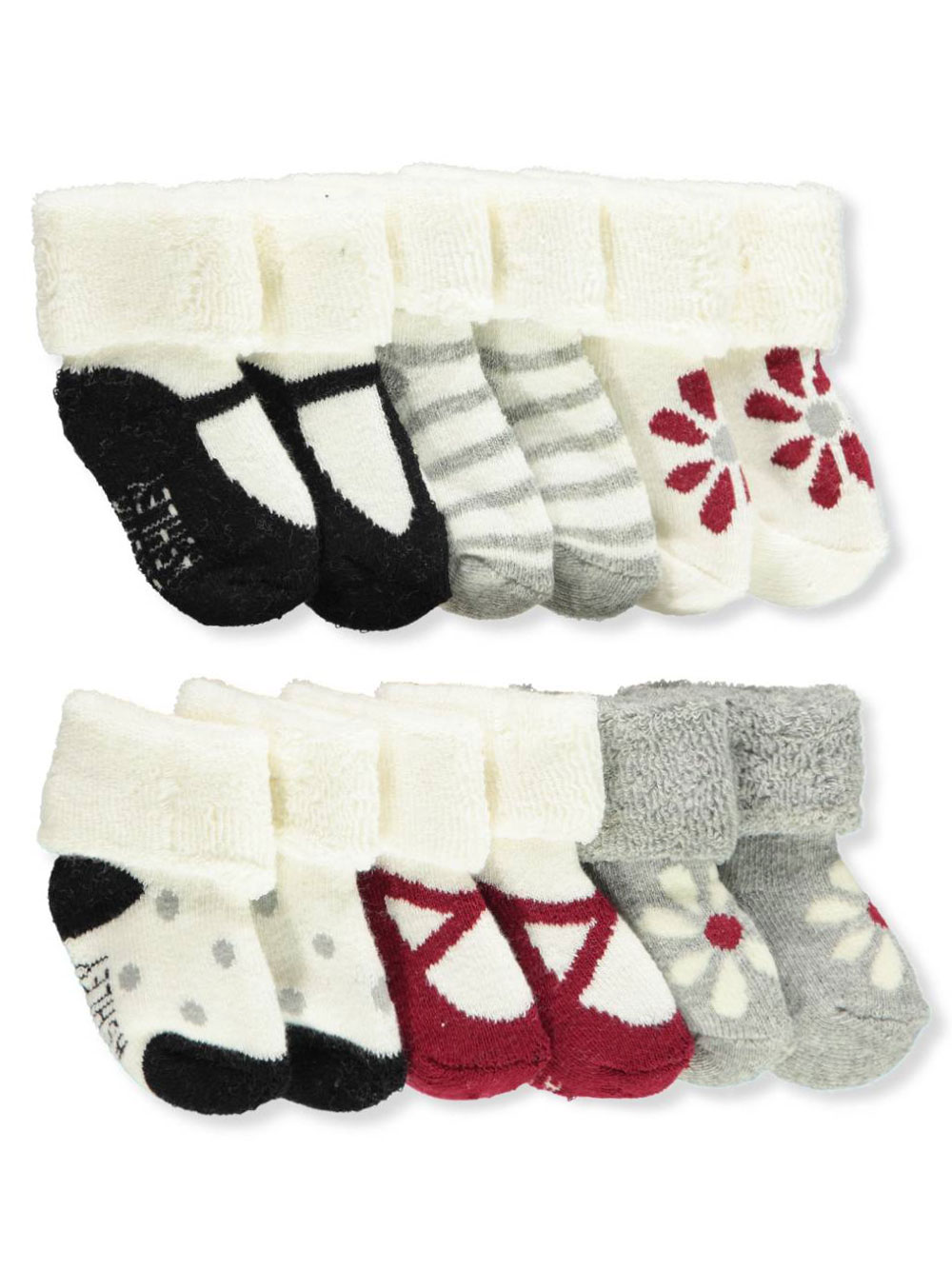 Laura Ashley Baby Girls/' 6-Pack Socks