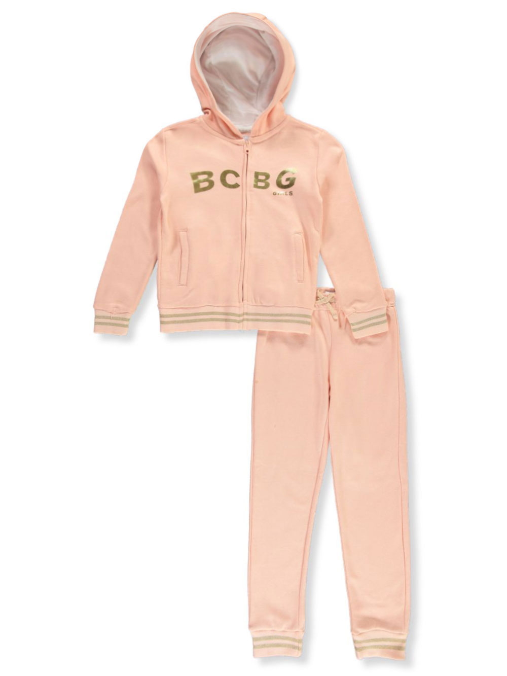 DKNY Baby Girls/' Metallic-Trimmed 2-Piece Sweatsuit Pants Set