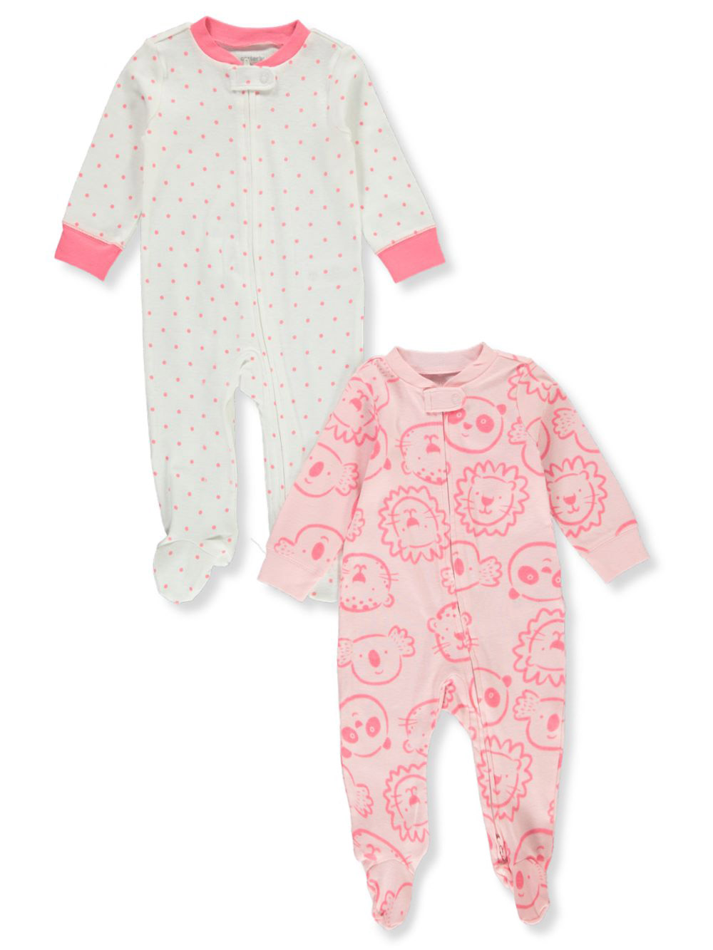 Girls Pink and White Coveralls