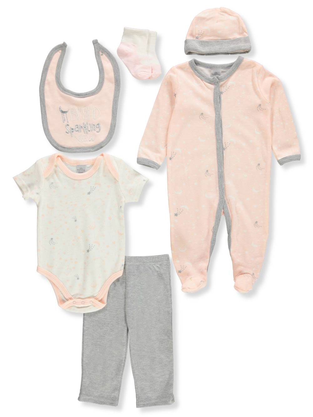 Little Beginnings Baby Girls/' 6-Piece Layette Set