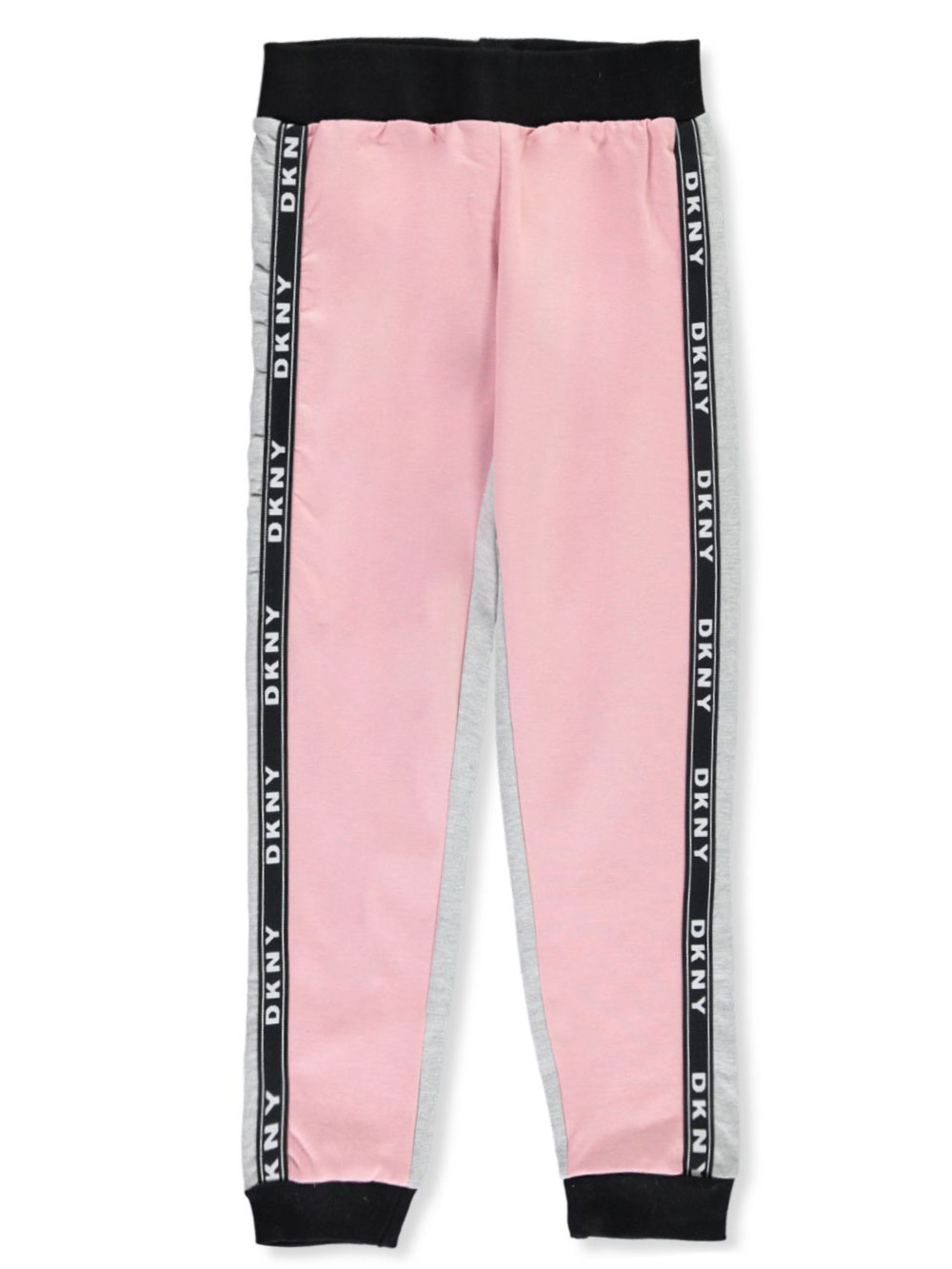 Girls Blocked Logo Taped Joggers By Dkny In Zephyr Pink From