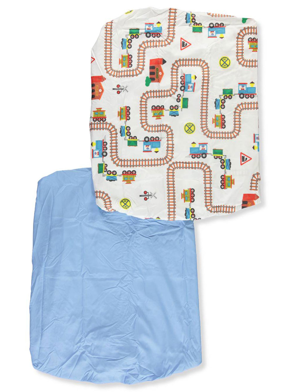 blue and white crib sheets