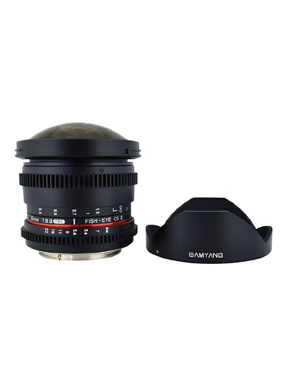 Rokinon RK8MV-N 8mm T3.8 Cine Fisheye Lens for Nikon Video DSLR with Declicked Aperture