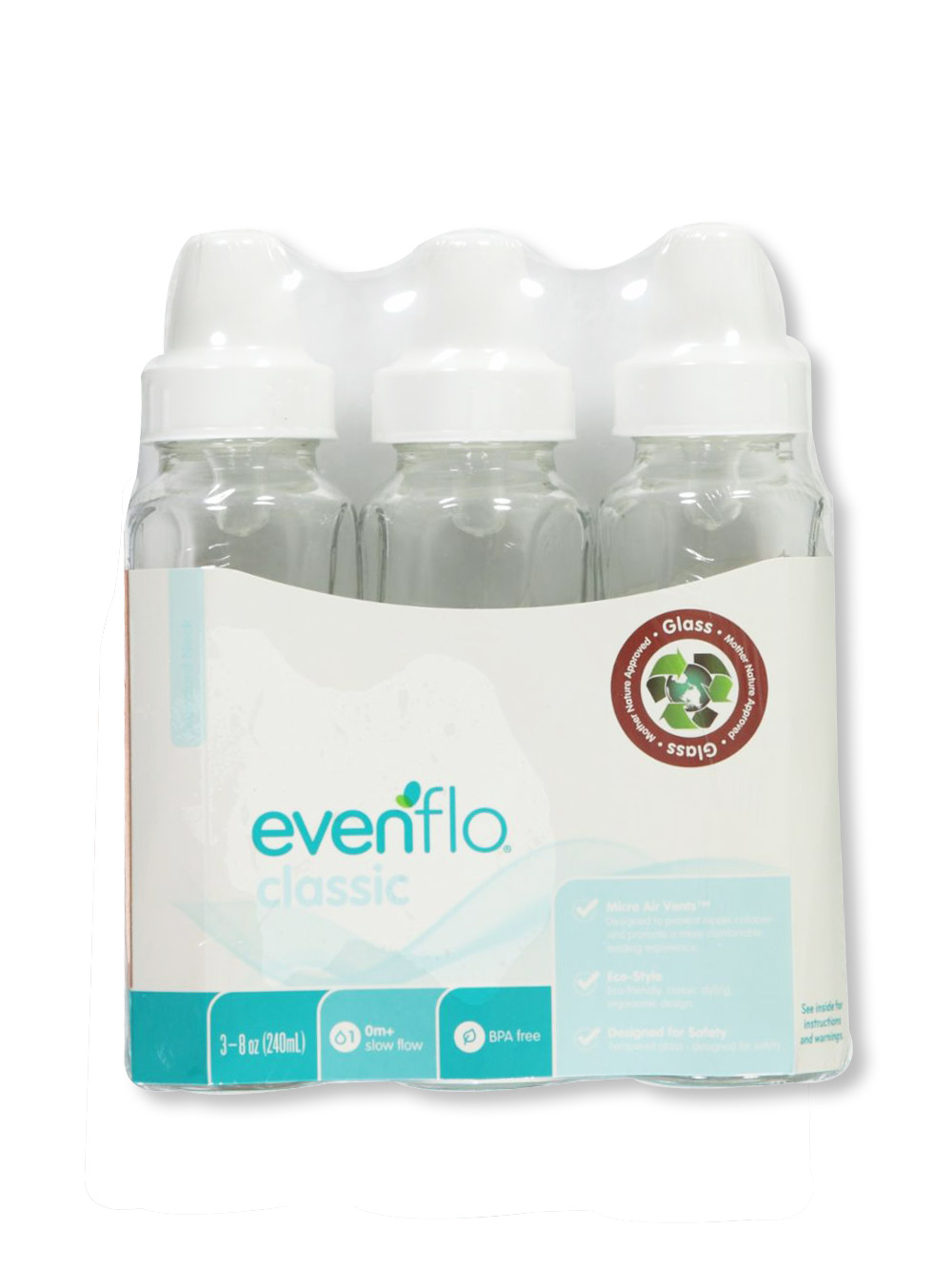 evenflo glass bottles 8 oz