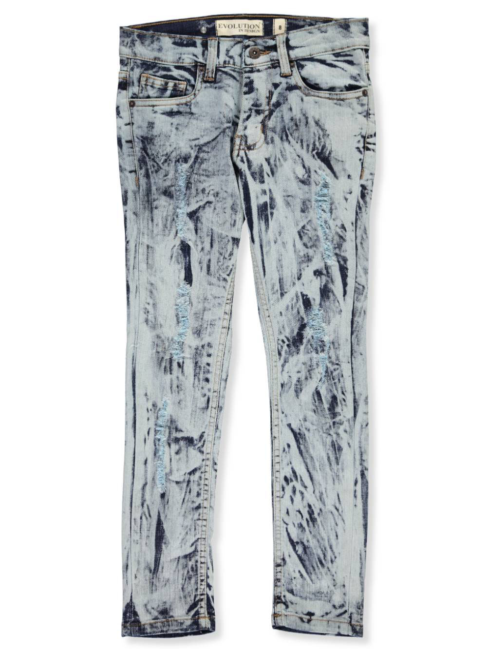 Evolution In Design Boys Distressed Stitch Slim Jeans