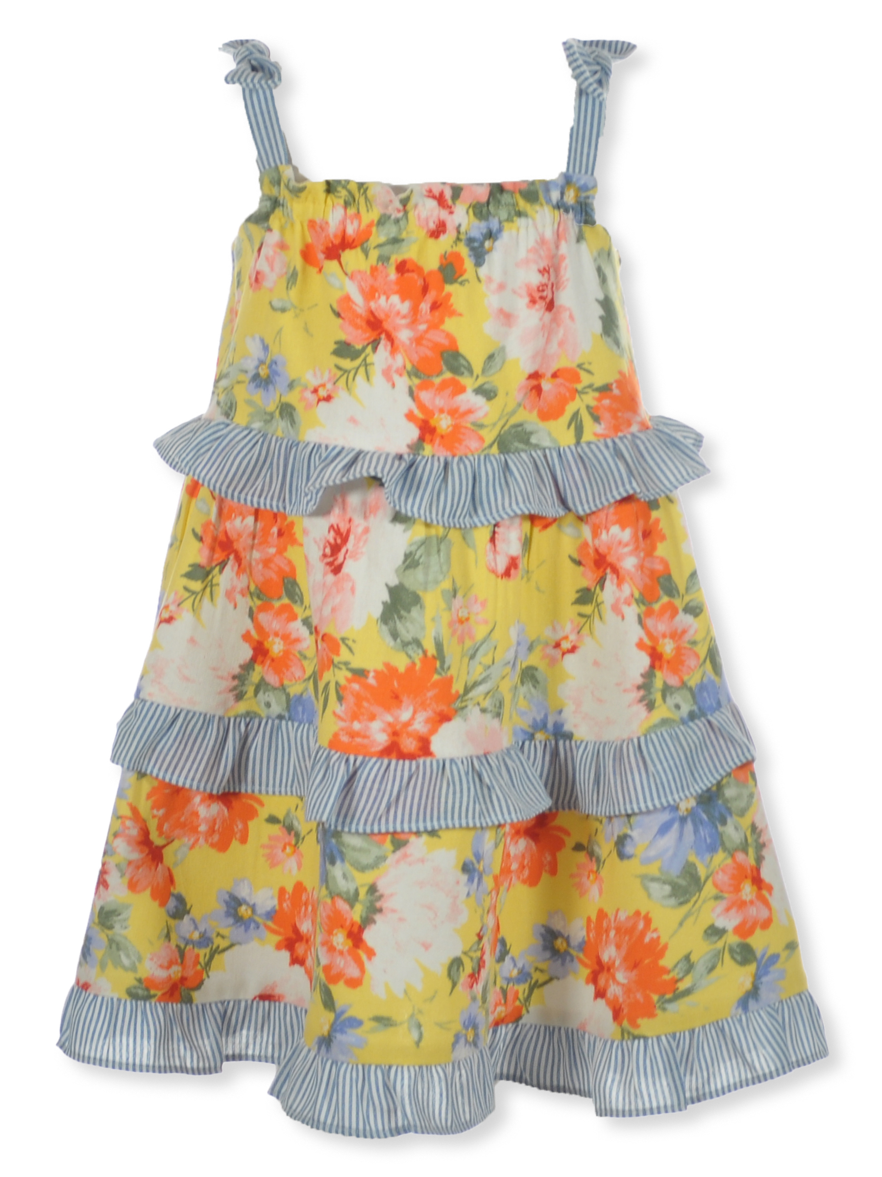 Bonnie Jean Girls Tiered Floral Dress