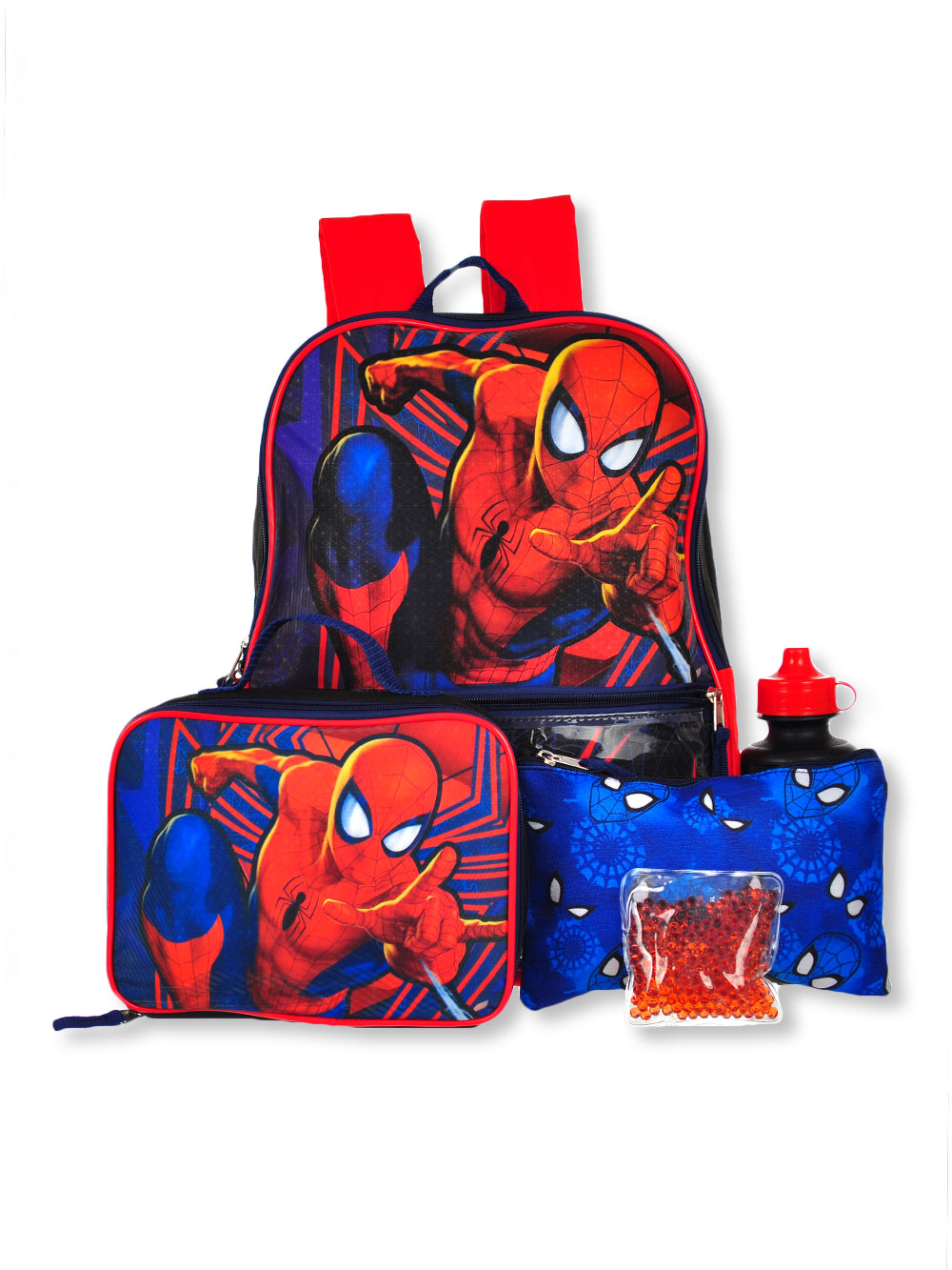 spider man 5 piece backpack