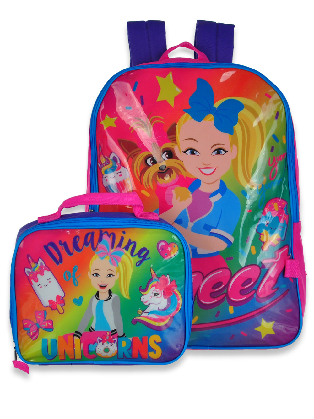 Jojo Siwa Girls' 2-Piece Unicorn Backpack with Lunchbox Set - Pink/Multi, One Size