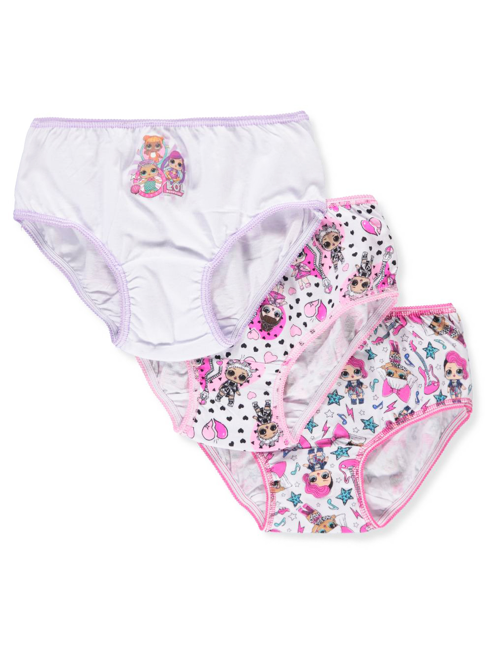 Girls Pink and Multicolor Underwear