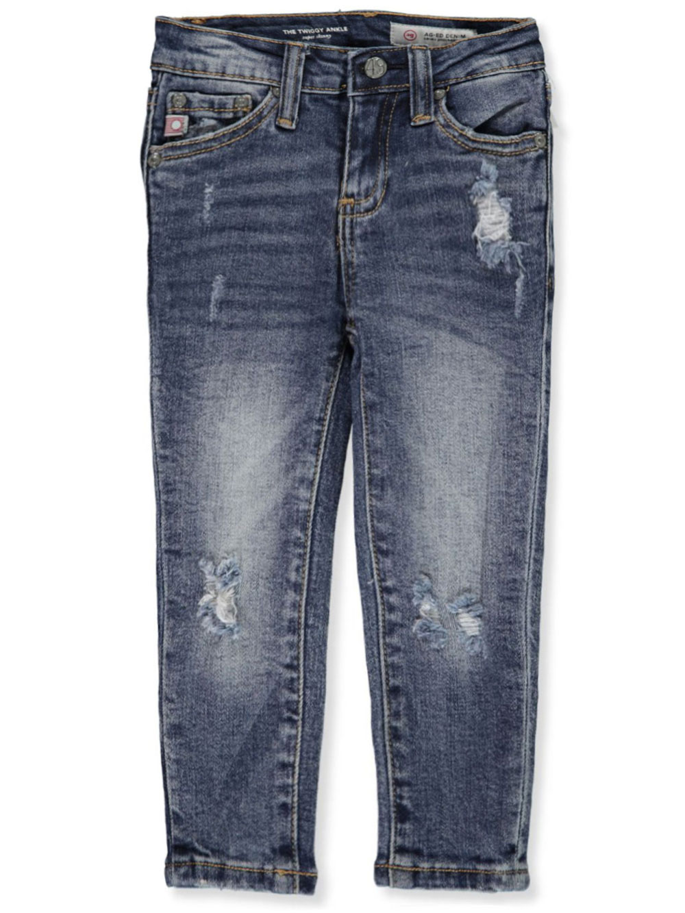 AG Kids Baby Infant The Twiggy Ankle Super Skinny Jeans Medium Blue 18