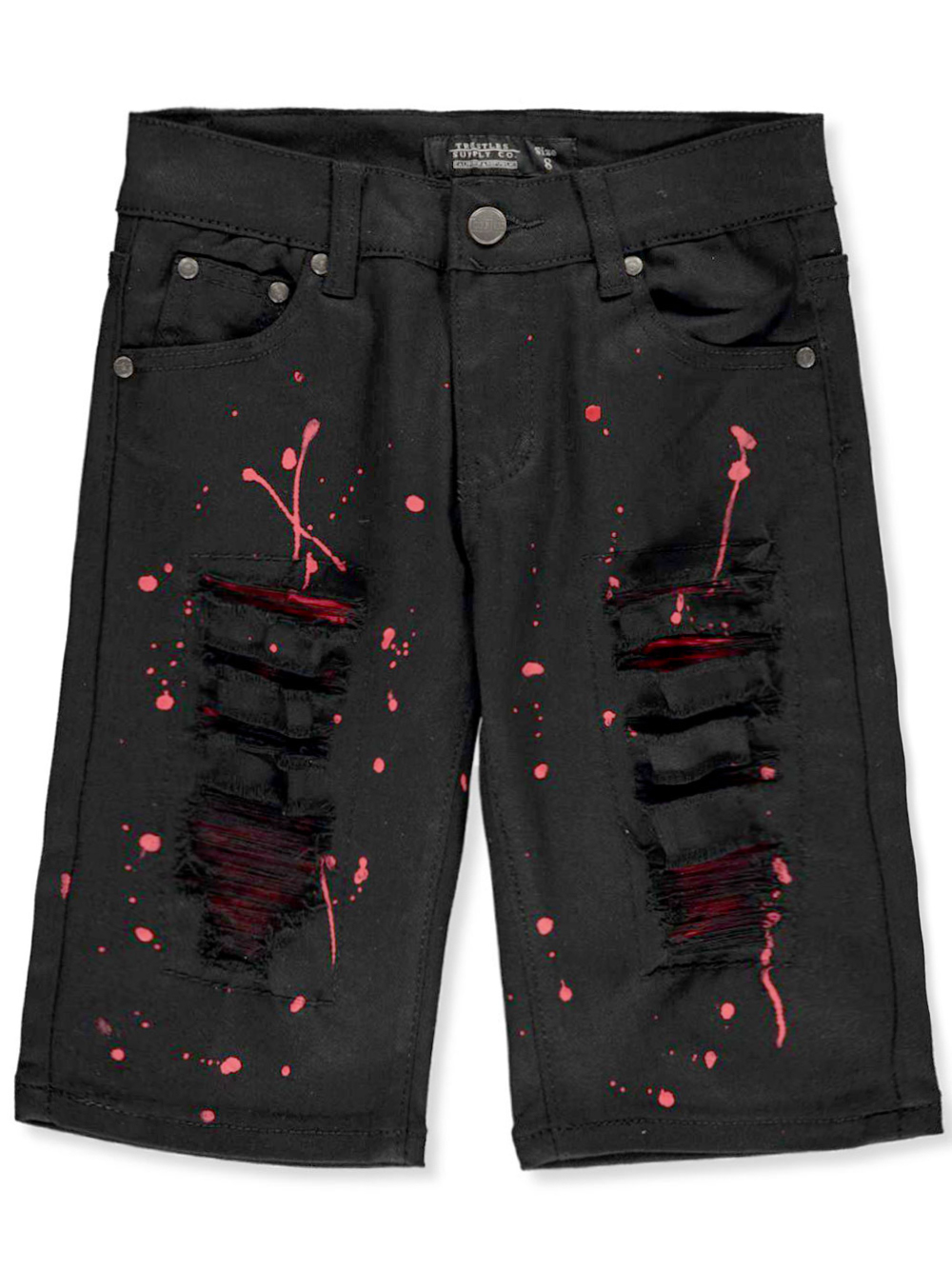 Boys' Paint Splatter Rip Jeans
