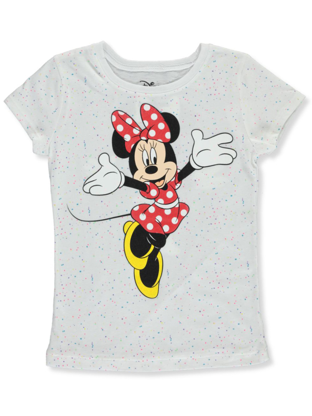 Baby Girls 2 piece White T Shirt and Blue with Disney Minnie Mouse dungarees
